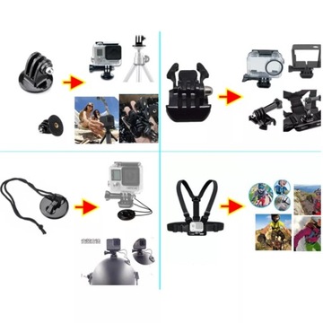 Набор аксессуаров XL 33 в 1 для крепления камеры GoPro DJI SjCam Insta 360 GoPro