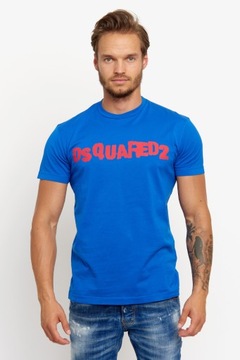 t-shirt męski niebieski DSQUARED2 r.S ORYGINAŁ