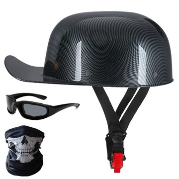 Nowa czapka z daszkiem w stylu retro Kask Harley okulary maska na twarz