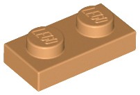 LEGO 3023 Plate Płytka 1x2 Medium Nugat 50 sztuk
