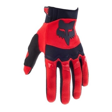 Rękawice motocyklowe cross enduro FOX DIRTPAW FLUO RED czerwony GRATISY
