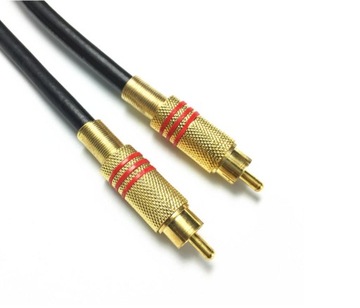 Kabel COAXIAL chinch gold 100cm pozłacany przewód audio