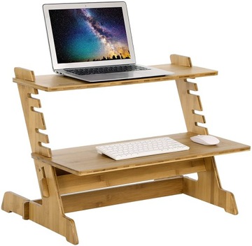 BIURKO BAMBUSOWE REGULOWANE DO LAPTOPA SOMGMICS
