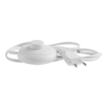KABEL PRZEWÓD Z WTYCZKĄ I WŁĄCZNIKIEM BIAŁY 1,4m