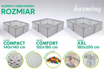 Детская плейпен XXL 180x200 см. Игровая площадка Supy Bool Bool + Handles и 50 шаров