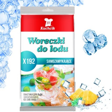 Woreczki do lodu samozamykające KUCHCIK x192 kulki