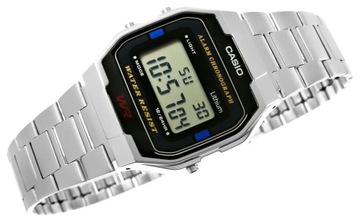 ЧАСЫ CASIO ВИНТАЖНЫЕ СЕРЕБРЯНЫЕ С РЕГУЛИРУЕМОЙ СВЕТОДИОДНОЙ СВЕТОДИОДНОЙ РЕТРО