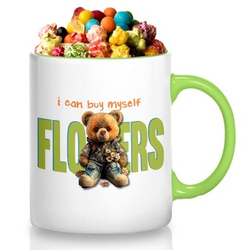 Kubek Zielony Misie Miś BUY MYSELF FLOWER Wzory
