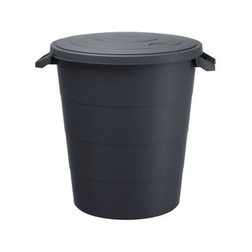 Kosz na śmieci Smooth 120l antracyt z uchwytami