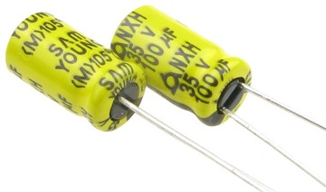 Kondensator elektrolityczny 100uF/35V LOW ESR SamYoung NXH (2 szt.) /4122-2