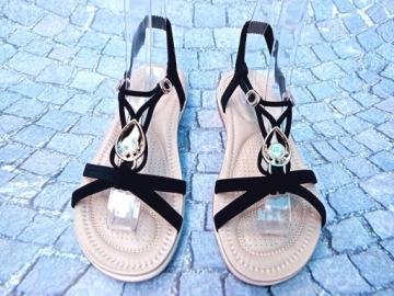 КРАСИВЫЕ САНДАЛИИ с резинкой Черный р.38