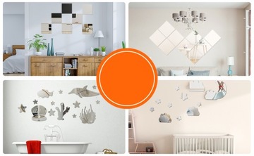 12x САМОКЛЕЯЩИЕСЯ НАКЛЕЙКИ НА ЗЕРКАЛО ПЛИТКИ НАБОР ЗЕРКАЛА ДЛЯ КВАДРАТНОЙ СТЕНЫ