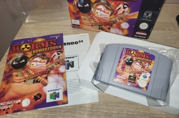 WORMS ARMAGEDDON — НАБОР NINTENDO 64 N64 + ЗАЩИТА ИГЛЫ