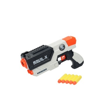 TOI-TOYS FOAM STRIKEX ПИСТОЛЕТ БЕЛЫЙ L +3 СТРЕЛКИ