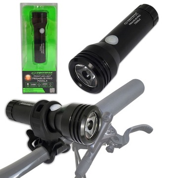 LAMPKA ROWEROWA LED NA PRZÓD LATARKA 7000LX UCHWYT