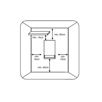 GRZEJNIK ŁAZIENKOWY Z LUSTREM QUADRO VISIO 1800W