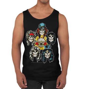 TANK TOP HORROR/ROCK GUNS N ROSES HEADS