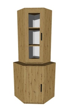 Witryna narożna VICTORIA 40 artisan - rozmiary
