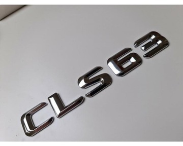 CLS63 STŘÍBRNÁ CHROM ŠTÍTEK Z ČÍSLO  NA ZADNÍ KUFR