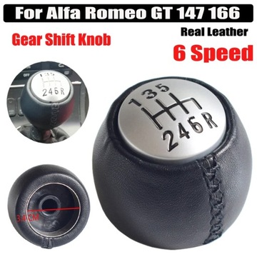 PRO ALFA ROMEO GT 147 166 3.2 V6 MANUÁLNÍ ČERNÁ KOŽENÁ KRYT PÁKA Z