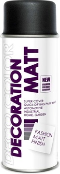 SPRAY LAKIER W SPREJU DECO MATT 400ML CZARNY
