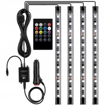 OŚWIETLENIE 12 LED DO SAMOCHODU AUTA LISTWA TAŚMA