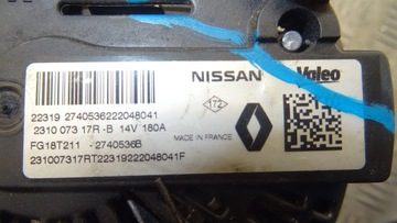 ALTERNATOR MASTER IV III 2.3 DCI 231007317R