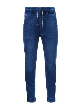 Spodnie męskie jeansowe joggery niebieskie P907 M