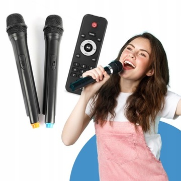 Мобильная звуковая система 12 дюймов, 600 Вт, 2 микрофона УВЧ, USB BT