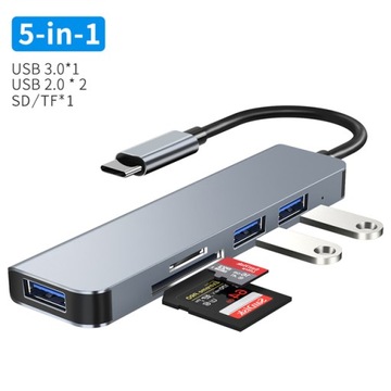 USB C HUB type-c do 4K HDMI kompatybilny VGA RJ45