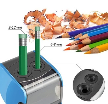 ЭЛЕКТРИЧЕСКАЯ ТОЧИЛКА ДЛЯ КАРАНДАШЕЙ, ДВОЙНОЙ ПИТАНИЕ, ДЛЯ ДЕТЕЙ, СТУДЕНТОВ