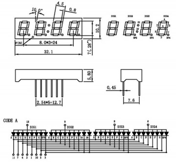7-сегментный, 2-значный дисплей, анодный коэффициент, 7 мм.