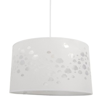 Żyrandol do pokoju dziecięcego biały w chmurki 40 x 23 cm