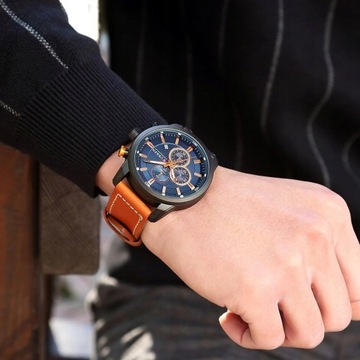 CURREN МУЖСКИЕ ЧАСЫ КЛАССИЧЕСКИЙ ЭЛЕГАНТНЫЙ ХРОНОГРАФ С ИНДИКАТОРОМ ДАТЫ 6 ЦВЕТОВ