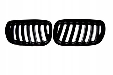 BMW X5 E53 03-06 MŘÍŽKY LEDVINA ČERNÉ BLESK (L+R)