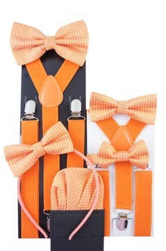Мужские подтяжки и галстук-бабочка ОРАНЖЕВЫЕ УЗОРЫ НА ВЫБОР