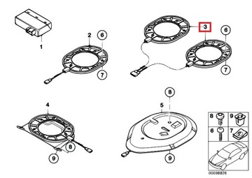ANTÉNA NÁRAZNÍKU BMW E65 E66 ORIGINÁLNÍ