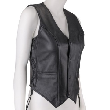 ЖЕНСКИЙ КОЖАНЫЙ ЖИЛЕТ WOLF размер S