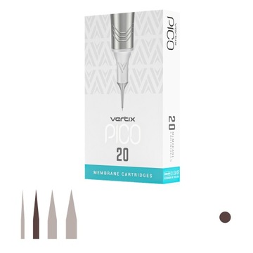 Vertix Pico 1RL 0.25mm LT 20sztuk # kartridże igły do PMU VP .25 LONG Taper