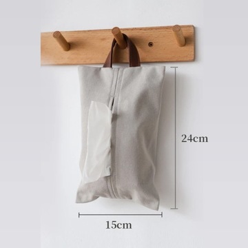 Japanese Style Hanging Napkin Holder Cover Cosmetic Box Case Canvas Cloth