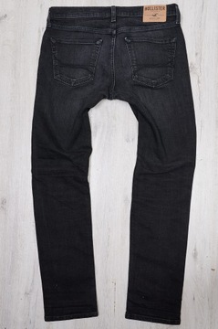 HOLLISTER SKINNY JEANSY dziury spodnie męskie PREMIUM 30/32 pas 80