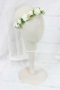 Wianek komunijny do włosów kwiatowy wianuszek