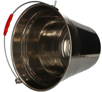 ВЕДРО НЕРЖАВЕЮЩАЯ СТАЛЬ 12Л, INOX, С ОБОДКОМ