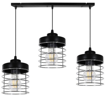 LAMPA WISZĄCA SUFITOWA ŻYRANDOL CHROM DRUCIAK LED