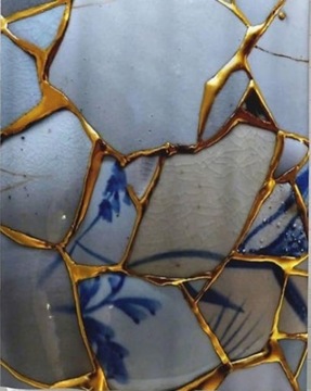 НАБОР ТЕХНИКИ КИНТСУГИ ДЛЯ РЕМОНТА КЕРАМИКИ НАБОР «Сделай сам» ЗОЛОТО-СЕРЕБРЯНЫЙ КЛЕЙ