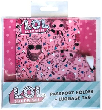 ETUI NA PASZPORT + ZAWIESZKA BAGAŻOWA DO WALIZKI DO BAGAŻU L.O.L. SURPRISE