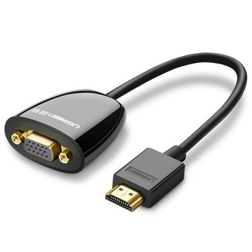 АДАПТЕР UGREEN HUB С КАБЕЛЕМ DSUB «ШТЕКЕР HDMI» НА VGA «МАМА» PLUG & PLAY