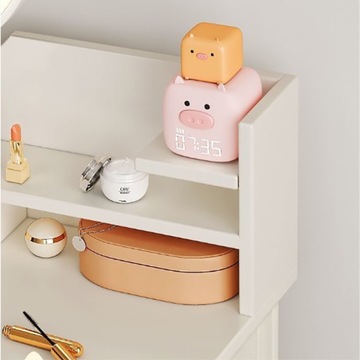 ЭЛЕГАНТНЫЙ БЕЛЫЙ СТОЛИК ДЛЯ СПАЛЬНИ С ЗЕРКАЛОМ И ЯЩИКАМИ В СОВРЕМЕННОМ СТИЛЬ