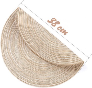 Круглые плетеные салфетки Декоративный набор для стола Бохо Деревенский орнамент