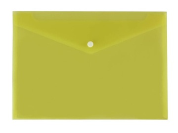 Teczka na zatrzask A4 PP przezroczysta żółta